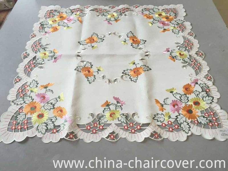 Sunflower Embroidery Easter Day Table Cloth 2016